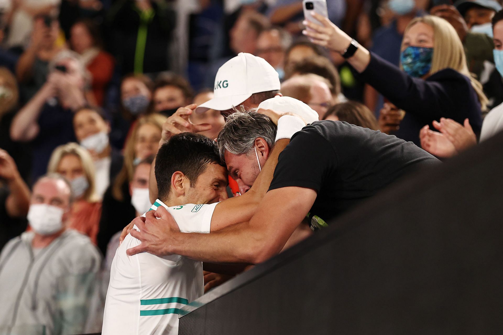 Novak Djokovic and Goran Ivanisevic at the Australian Open 2021 | Getty Images